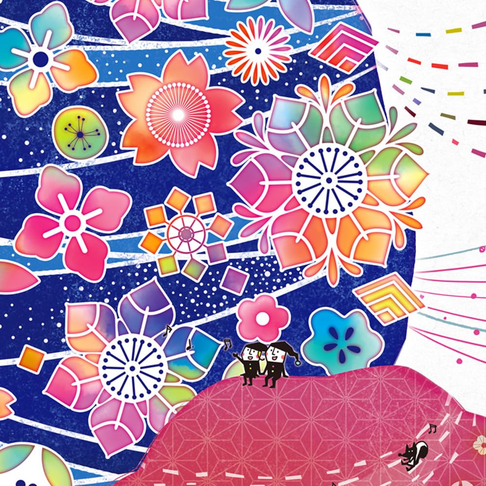 Amazon.co.jp: プレゼント 絵 幸せアート「しあわせ花音 藍色」(S